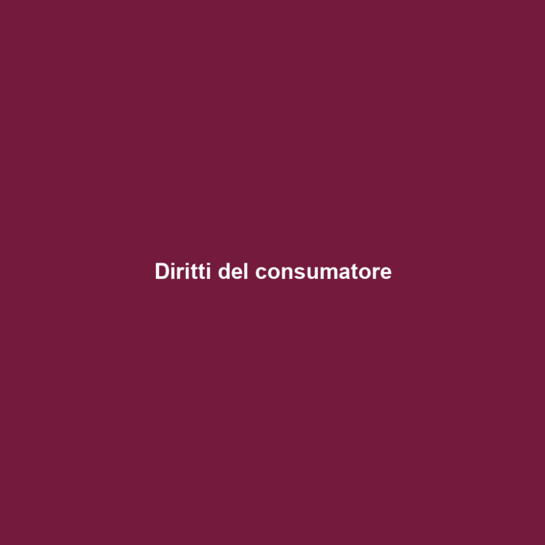 Diritti del consumatore
